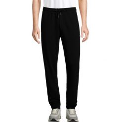 Spodnie męskie Fila Braives. Czarne spodnie sportowe męskie Fila, l, bez wzorów, z dresówki. Za 159.00 zł.