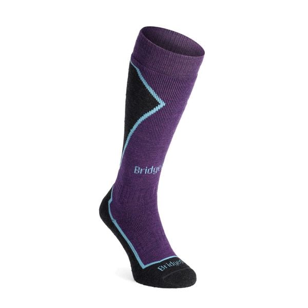 Skarpety narciarskie damskie Bridgedale Ski MW Plus. Fioletowe skarpety damskie Bridgedale, bez wzorów. Za 85.99 zł.