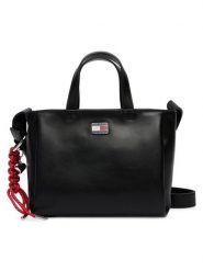 Tommy Jeans Torebka Tjw City Charm Mini Tote AW0AW18580 Czarny. Czarne torebki do ręki damskie Tommy Jeans, bez wzorów, z jeansu, bez dodatków. Za 489.99 zł.