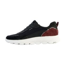 Buty GEOX D SPHERICA Czarny. Czarne obuwie sportowe damskie Geox, bez wzorów, z tkaniny, do biegania. Za 287.99 zł.