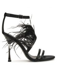 Liu Jo Sandały Miriam 17 SA5057 T5106 Czarny. Czarne sandały damskie Liu Jo, bez wzorów, z materiału, bez obcasa, na szpilce, bez zapięcia. Za 589.99 zł.