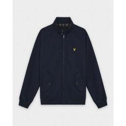 Kurtka bawełniana Lyle & Scott Harrington. Niebieskie kurtki męskie LYLE AND SCOTT, l, bez wzorów, z bawełny, casualowe, bez kaptura. Za 605.60 zł.