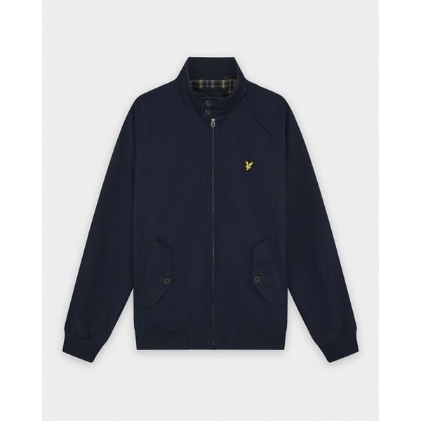 Kurtka bawełniana Lyle & Scott Harrington. Niebieskie kurtki męskie LYLE AND SCOTT, m, bez wzorów, z bawełny, casualowe, bez kaptura. Za 520.25 zł.