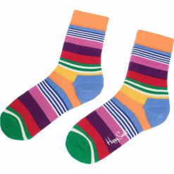 Skarpety Wysokie Unisex HAPPY SOCKS - MST01-3000 Kolorowy. Szare skarpety męskie Happy Socks, w kolorowe wzory, z bawełny. Za 34.90 zł.