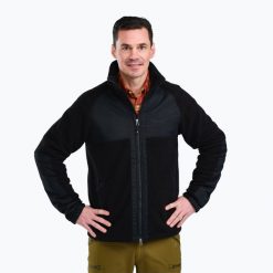 Kurtka męska Pinewood Pile Fleece. Czarne kurtki męskie Pinewood, m, bez wzorów, sportowe, bez kaptura. Za 399.99 zł.