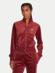 Guess Bluza V3BQ22 K0232 Bordowy Regular Fit. Czerwone bluzy damskie Guess, s, z aplikacjami, z syntetyku, bez kaptura. Za 279.99 zł.