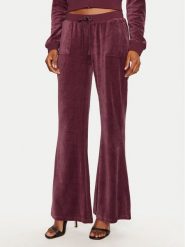 Juicy Couture Spodnie dresowe Caisa JCSEBJ008 Bordowy Slim Fit. Czerwone spodnie dresowe damskie Juicy Couture, s, bez wzorów, z bawełny. Za 379.99 zł.