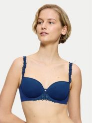 Triumph Biustonosz z fiszbiną Wild Azalea 10219858 Niebieski. Niebieskie biustonosze Triumph, bez wzorów, z syntetyku. Za 209.99 zł.