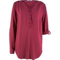 Tunika, długi rękaw bonprix czerwony rododendron. Fioletowe tuniki damskie bonprix, z długim rękawem. Za 74.99 zł.