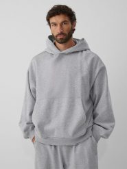 4F Bluza dresowa oversize z kapturem męska - szara M. Szare bluzy męskie 4f, m, bez wzorów, z dresówki, z kapturem. Za 169.99 zł.