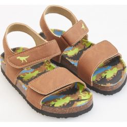 Sandały z dinozaurem - Brązowy. Sandały dziewczęce marki Reserved. Za 59.99 zł.