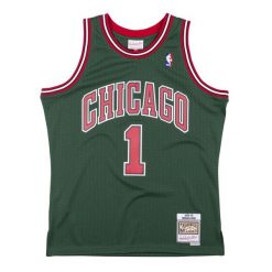 Koszulka Nba Chicago Bulls Derrick Rose. Zielone koszulki sportowe męskie Mitchell & Ness, bez wzorów, bez kołnierzyka, bez ramiączek, do koszykówki. Za 517.00 zł.