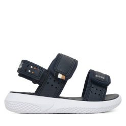 Sandały BOSS. Niebieskie sandały chłopięce Boss, bez zapięcia. Za 379.99 zł.