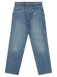 Guess Jeansy L6YA03 D1227 Niebieski Wide Leg. Niebieskie jeansy dla chłopców Guess, z jeansu. Za 234.99 zł.