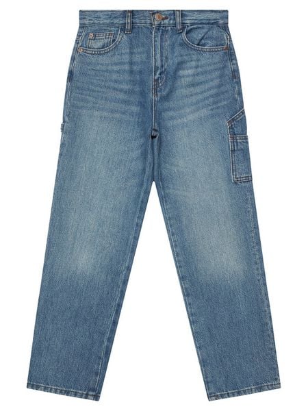 Guess Jeansy L6YA03 D1227 Niebieski Wide Leg. Niebieskie jeansy dla chłopców Guess, z jeansu. Za 234.99 zł.