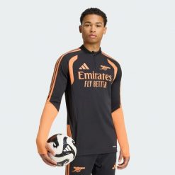 Bluza treningowa Arsenal FC 26/27 Tiro. Czarne bluzy męskie Adidas, s, bez wzorów, z materiału, bez kaptura, na fitness i siłownię. Za 394.76 zł.