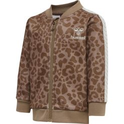 Dziecięca bluza z kapturem dla dziewczynki Hummel Naomi. Brązowe bluzy dla dziewczynek Hummel, bez wzorów, bez ramiączek, z kapturem. Za 152.50 zł.