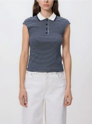 Bluzka polo - wielobarwny. Bluzki damskie Reserved, l, bez wzorów, z bawełny, bez kołnierzyka, bez ramiączek. Za 59.99 zł.