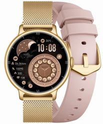 Smartwatch Gravity SMARTWATCH DAMSKI GRAVITY GT33-1 - AMOLED, DODATKOWY PASEK (sg048a). Paski damskie Gravity, bez wzorów. Za 289.90 zł.