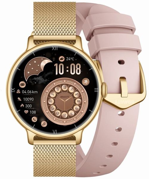Smartwatch Gravity SMARTWATCH DAMSKI GRAVITY GT33-1 - AMOLED, DODATKOWY PASEK (sg048a). Paski damskie Gravity, bez wzorów. Za 175.62 zł.