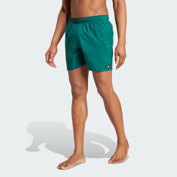 Szorty do pływania Solid CLX Short-Length. Czarne szorty męskie Adidas, s, bez wzorów, z materiału, klasyczne. Za 111.00 zł.