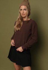 Brązowy Klasyczny Sweter z Wiskozą i Wełną Norpine. Brązowe swetry damskie Born2be, bez wzorów, z jeansu, eleganckie, bez kołnierzyka, bez ramiączek, bez kaptura. Za 109.99 zł.