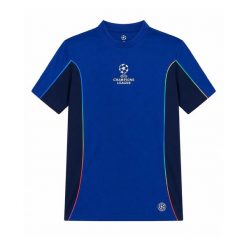 Koszulka piłkarska Champions League męska. Niebieskie koszulki sportowe męskie CHAMPIONS LEAGUE, m, bez wzorów, z dresówki, bez kołnierzyka, bez ramiączek, na fitness i siłownię. Za 149.99 zł.