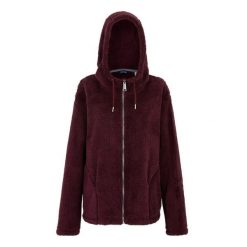 Kurtka polarowa z kapturem na całym zamku dla kobiet Regatta Orielle. Fioletowe kurtki damskie Regatta, bez wzorów, z polaru, z kapturem. Za 226.10 zł.