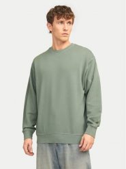 Jack & Jones Bluza Charge 12268273 Zielony Loose Fit. Zielone bluzy męskie Jack & Jones, l, bez wzorów, z bawełny, bez kaptura. Za 99.99 zł.