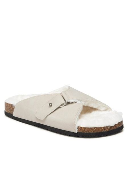 Home & Relax Kapcie AGK21110 Szary. Szare kapcie damskie Home & Relax, bez wzorów, ze skóry. Za 59.99 zł.