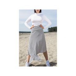 White chequered skirt. Białe spódnice damskie Rest_factory, w paski, z tkaniny, biznesowe. Za 219.00 zł.