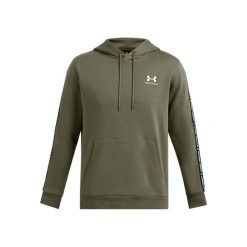 Bluza z kapturem z logo na paskach Under Armour Icon Fleece. Białe bluzy męskie Under Armour, m, bez wzorów, z kapturem. Za 348.50 zł.