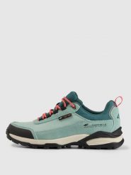 4F Niskie buty trekkingowe HILLBORN z elementami zamszowymi damskie - turkusowe 37. Niebieskie trekkingi damskie 4f, trekkingowe. Za 349.99 zł.