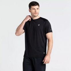 T-shirt Męski Niska Waga Accelerate. Czarne t-shirty męskie Dare 2b, l, bez wzorów, z materiału, klasyczne, bez kołnierzyka. Za 127.99 zł.