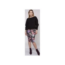 Sweter z fakturą, SWE160 czarny MKM. Czarne swetry damskie Mkm swetry, z dzianiny, z dekoltem w łódkę. Za 118.00 zł.