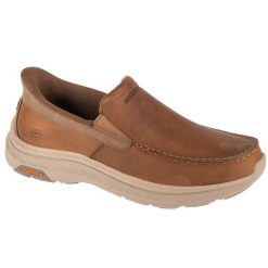Buty sportowe Sneakersy męskie, Slip-Ins: Pollard - Osgood. Brązowe buty sportowe męskie Skechers, bez zapięcia, trekkingowe. Za 439.99 zł.