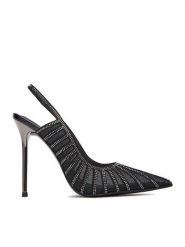 Eva Minge Szpilki EO-AVA-E373-70H-C183Y1 Czarny. Czarne szpilki damskie Eva Minge, bez wzorów, z materiału, bez obcasa, bez zapięcia. Za 239.99 zł.