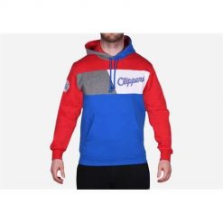 Bluza sportowa męska Mitchell & Ness Los Angeles Clippers. Niebieskie bluzy męskie Mitchell & Ness, m, bez wzorów, z kapturem. Za 525.00 zł.