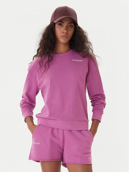 Kappa Bluza Logo Fekka 371M5EW Fioletowy Regular Fit. Fioletowe bluzy damskie Kappa, m, bez wzorów, z bawełny, bez kaptura. Za 119.99 zł.