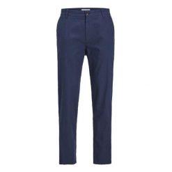 Spodnie Jack & Jones Stace Chino granatowe. Niebieskie spodnie sportowe męskie Jack&Jones, bez wzorów. Za 253.76 zł.