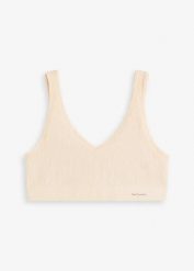 Prążkowany bezszwowy biustonosz bustier z kolekcji Feel Comfort. Brązowe biustonosze bonprix, bez wzorów, prążkowane. Za 27.99 zł.