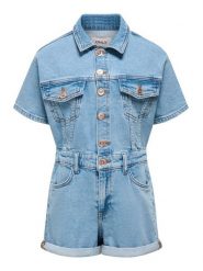 Kids ONLY Kombinezon Castel 15345260 Niebieski Regular Fit. Niebieskie sukienki dla dziewczynek Kids Only, bez wzorów, z bawełny, bez ramiączek. Za 119.99 zł.