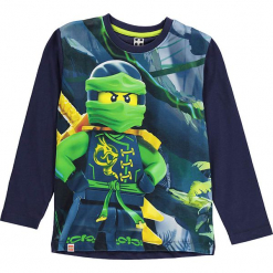 Koszulka w kolorze granatowym. Zielone t-shirty dla chłopców marki Lego Wear Fashion, z bawełny, z długim rękawem. W wyprzedaży za 42.95 zł.