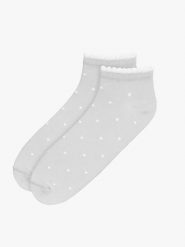 Szare bawełniane skarpety damskie. Szare skarpety damskie Ryłko, bez wzorów, z bawełny. W wyprzedaży za 14.99 zł.