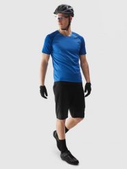 4F Spodenki rowerowe MTB męskie - czarne S. Czarne krótkie spodenki sportowe męskie 4f, l, bez wzorów, z elastanu, rowerowe. W wyprzedaży za 139.99 zł.