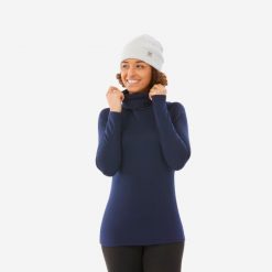 Koszulka termoaktywna narciarska damska Wedze BL 500 rollneck. Niebieskie koszulki sportowe damskie WED'ZE, m, bez wzorów, z elastanu, bez kołnierzyka, bez ramiączek, na golfa. Za 69.99 zł.