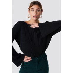 NA-KD Krótki sweter z dzianiny z długim rękawem - Black. Swetry damskie marki NA-KD. Za 121.95 zł.