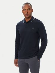 BOSS Polo PasserfordLong 50566186 Granatowy Regular Fit. Niebieskie koszulki polo męskie Boss, m, bez wzorów, z bawełny, bez ramiączek. Za 499.99 zł.