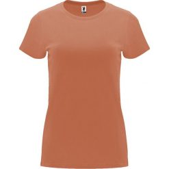 Damska Koszulka Z Krótkim Rękawem Capri. Brązowe koszulki sportowe damskie ROLY, m, bez wzorów, bez kołnierzyka, bez ramiączek, trekkingowe. Za 31.99 zł.