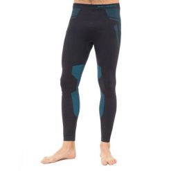 Legginsy termoaktywne Męskie Brubeck DRY. Czarne legginsy sportowe męskie Brubeck, m, bez wzorów, z elastanu, do biegania. Za 119.99 zł.